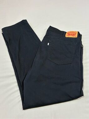 LEVI'S 541 Men's Black Pants Size 38x34 Dark Wash Straight Stretch Performance